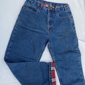 Guide Gear work flannel lined denim jeans size 14